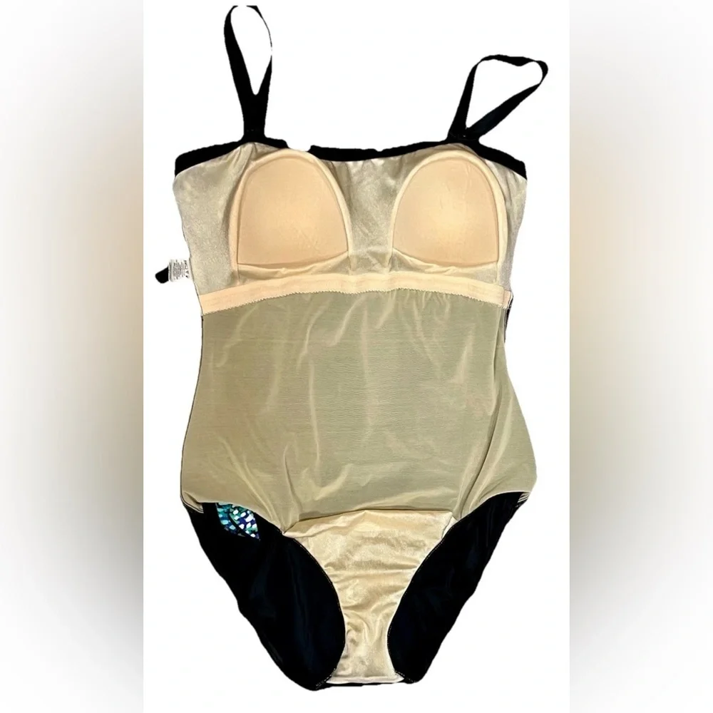 Maxine of Hollywood One Piece Tummy Control Straps Swimsuit Bathing Swim Suit 14
